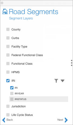 Filtering attributes for selected layers Filtering attributes for selected layers